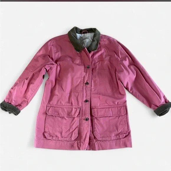 Cabela's pink corduroy lined chore coat jacket Utility Jacket for Women - Picture 2 of 11